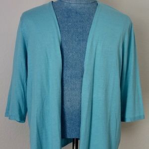 Blue Silk Cardigan 2xl J Jill